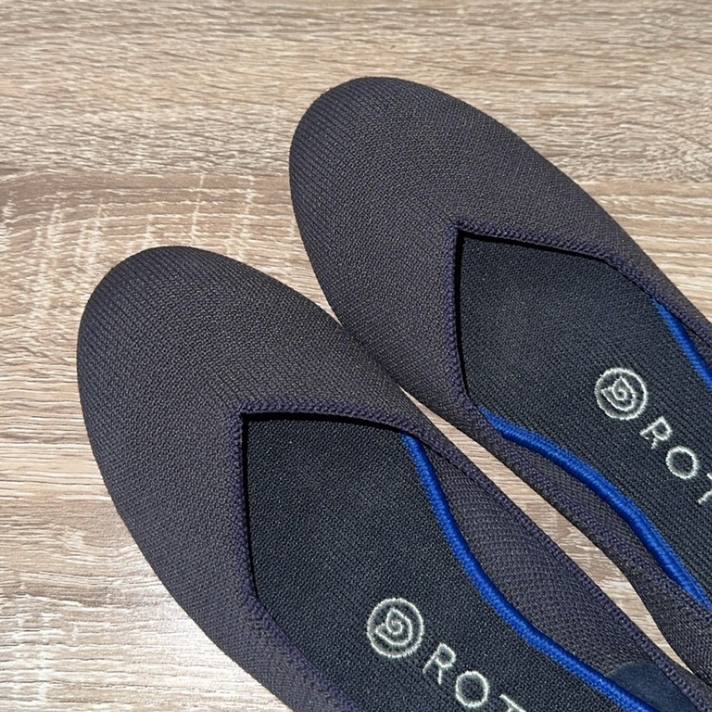 Rothy's Black Textile Rounded Toe Slip On The Flat Comfort Travel Shoes‎ 7.5 - Picture 2 of 9